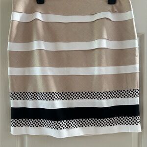 White House Black Market Tan Pencil Skirt Knee-Length Work